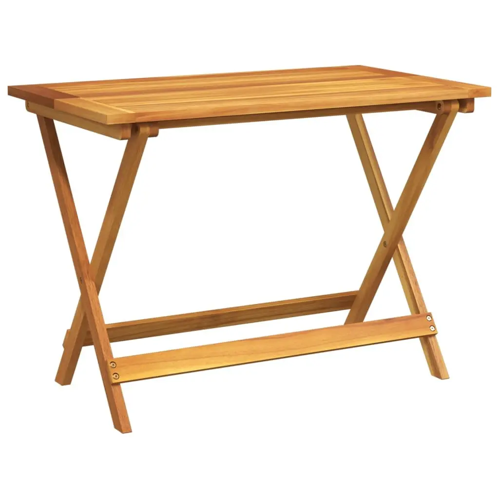 Folding Garden Table Outdoor Use 90x52.5x65cm Solid Wood Acacia Brown