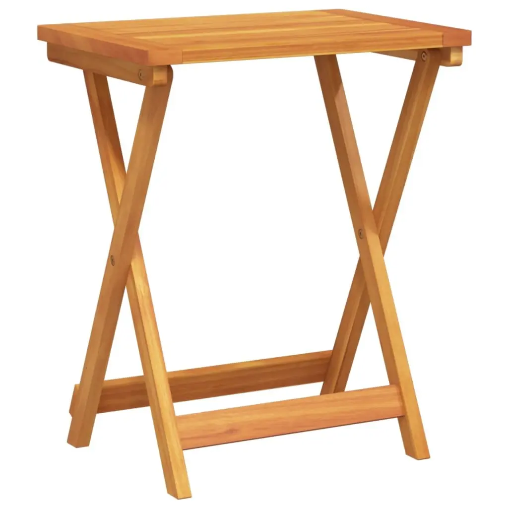 Folding Garden Table 50x36x60 cm Solid Wood Outdoor Dining Patio Furniture