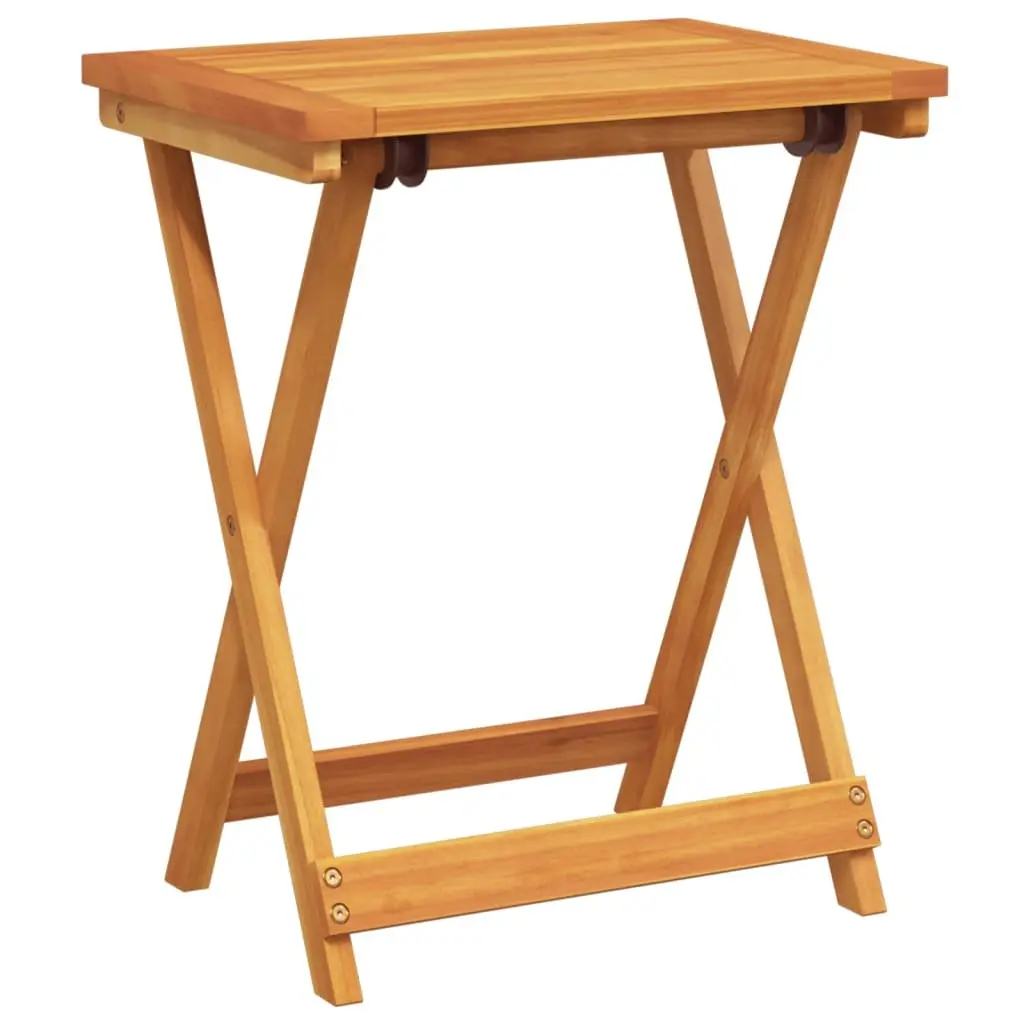 Folding Garden Table 50x36x60 cm Solid Wood Outdoor Dining Patio Furniture