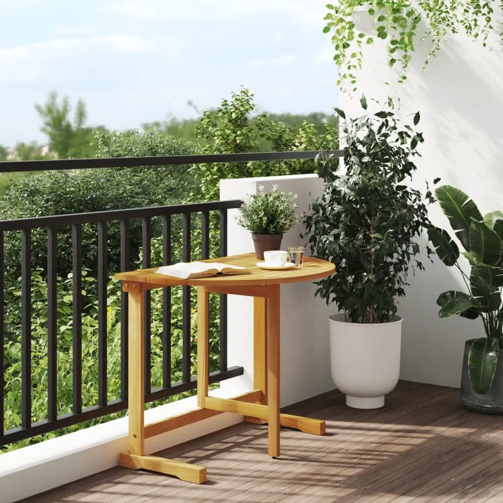 Folding Balcony Table Outdoor Garden Patio Furniture 90x60x72cm Brown Wood