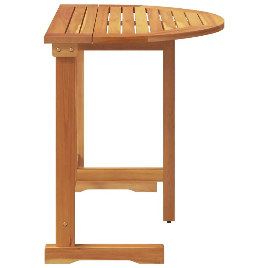 Folding Balcony Table Outdoor Garden Patio Furniture 90x60x72cm Brown Wood
