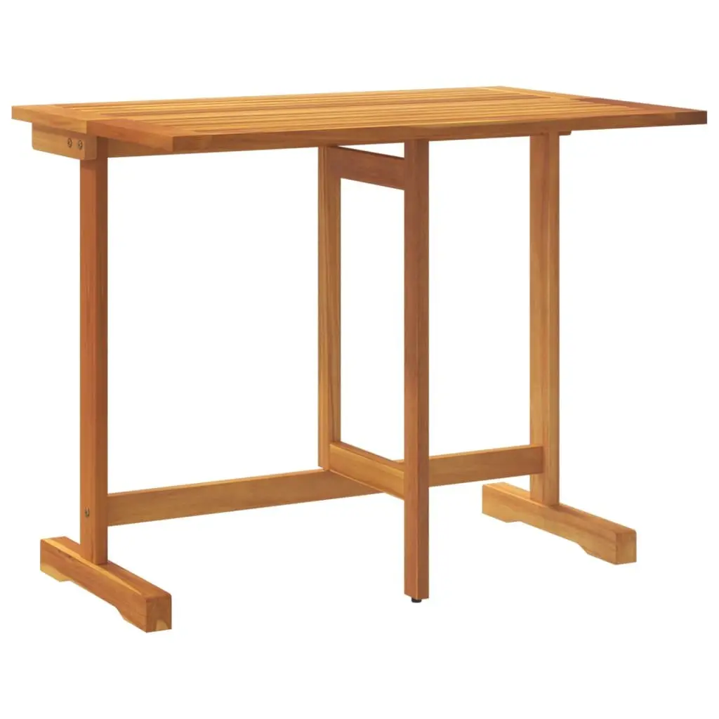 Folding Balcony Table Outdoor Garden Patio 90x60x72cm Brown Wood