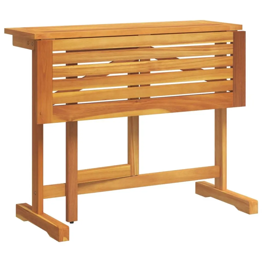 Folding Balcony Table Outdoor Garden Patio 90x60x72cm Brown Wood