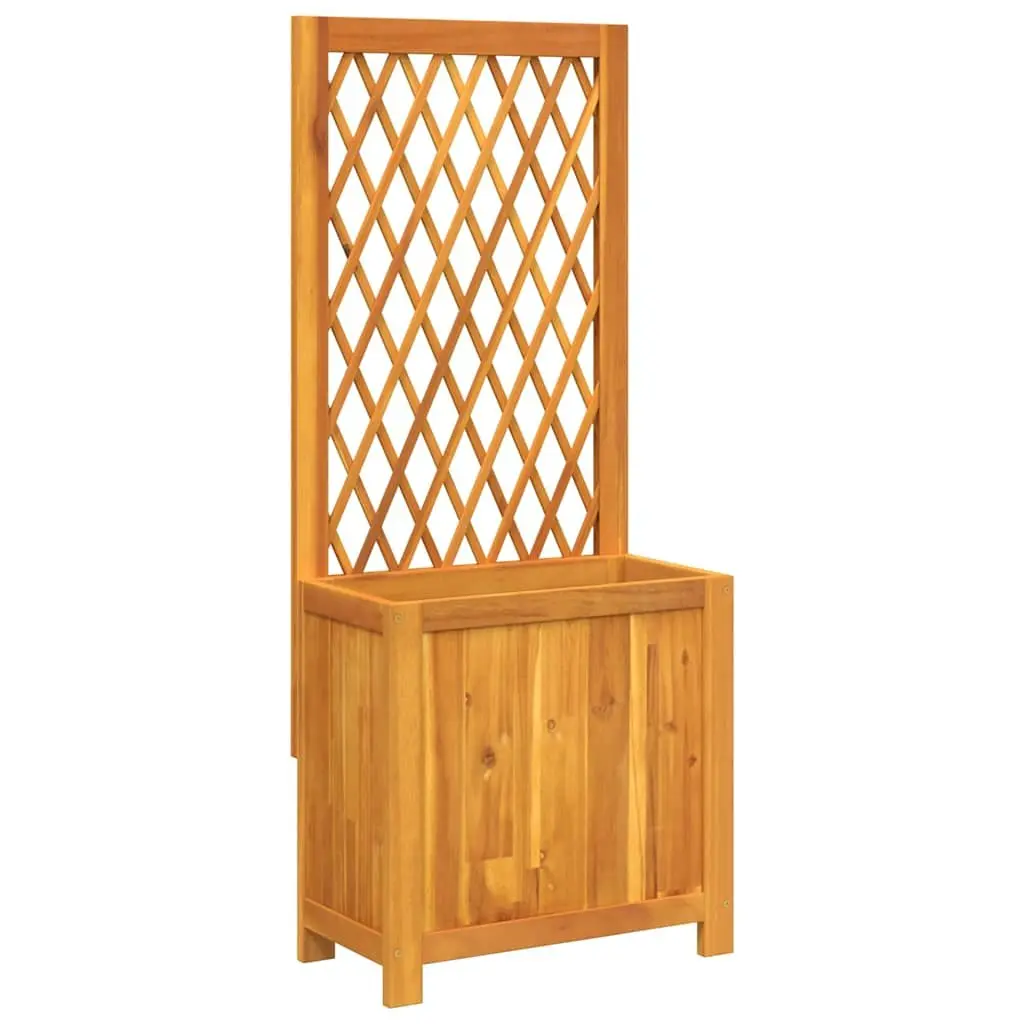 Wooden Planter Trellis for Climbing Plants 55 x 29.5 x 132 cm Brown