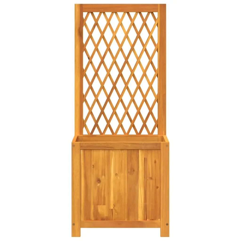 Wooden Planter Trellis for Climbing Plants 55 x 29.5 x 132 cm Brown