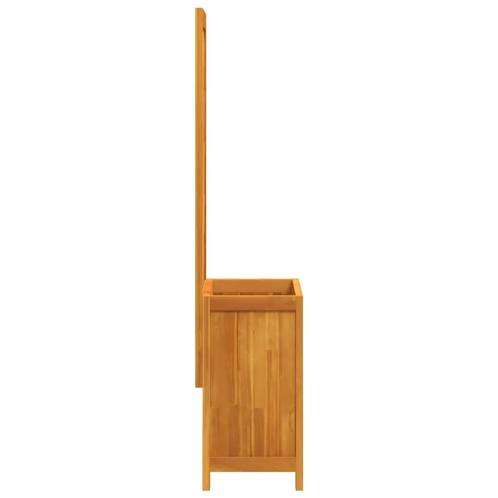 Wooden Planter Trellis for Climbing Plants 55 x 29.5 x 132 cm Brown