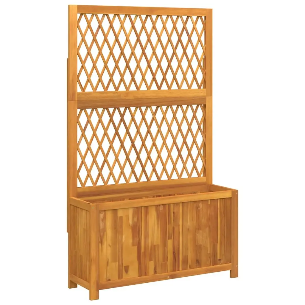 Wooden Planter for Climbing Plants 100x32x165cm Brown