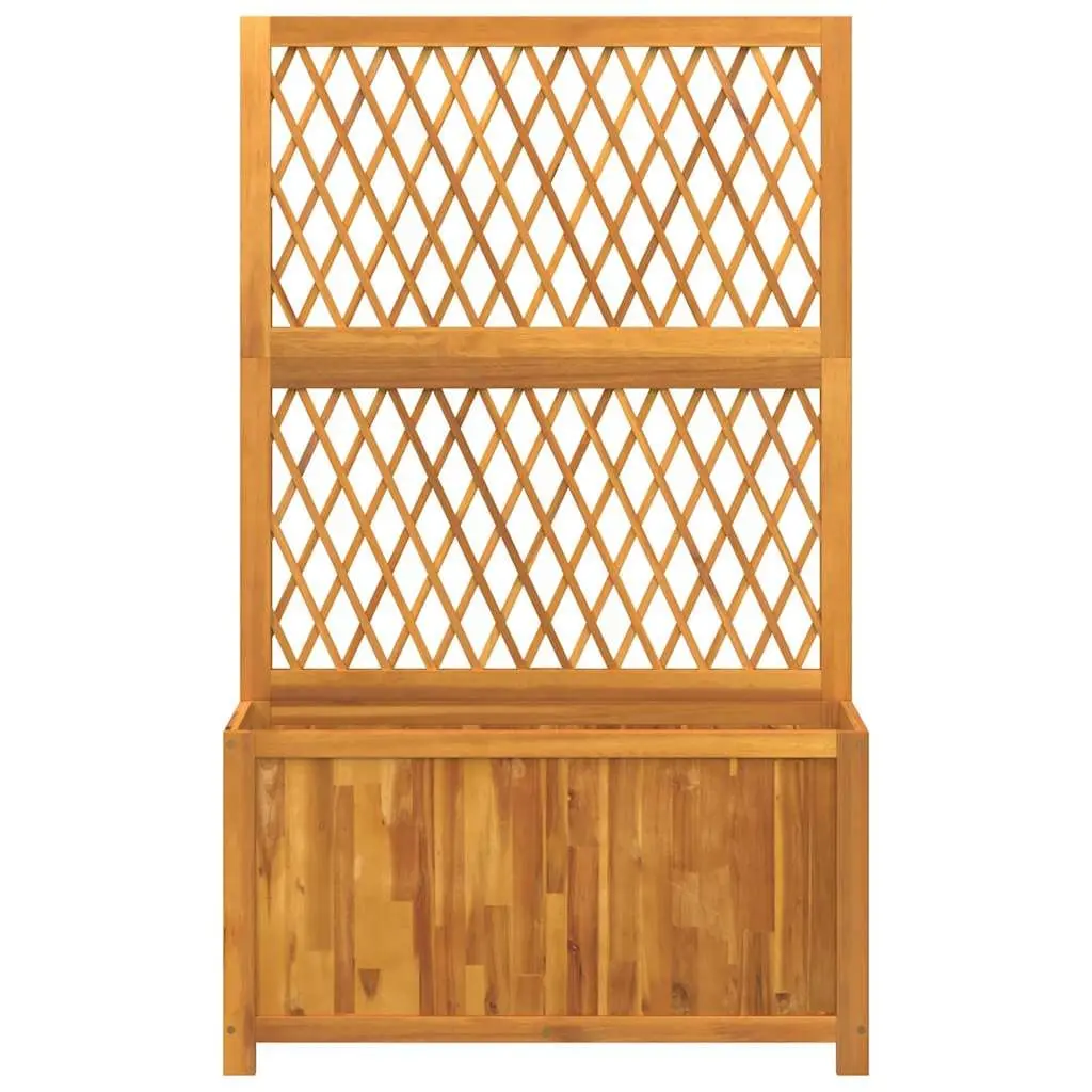 Wooden Planter for Climbing Plants 100x32x165cm Brown