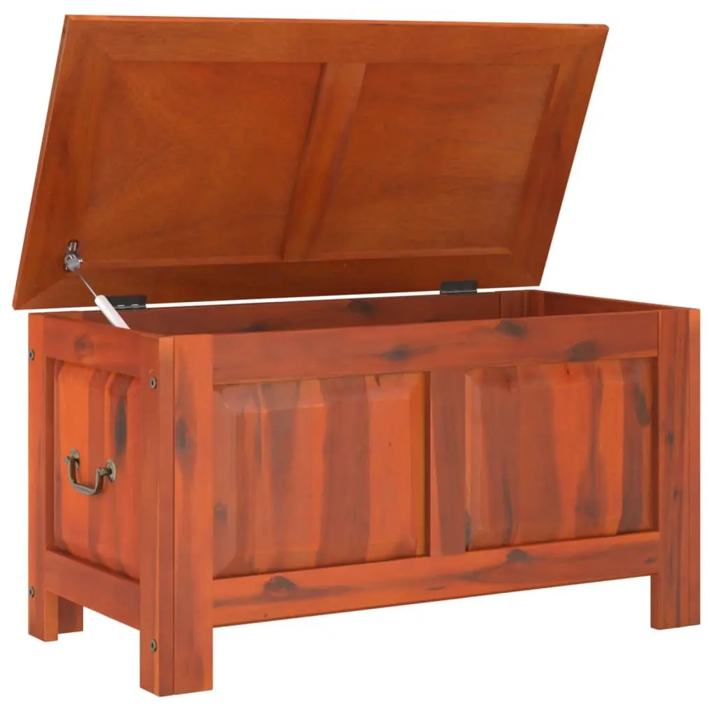 Storage Chest Brown Solid Wood Acacia Furniture Trunk Organiser
