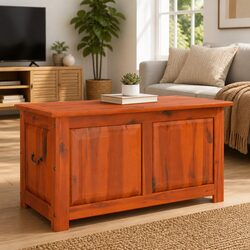 Warm and Reliable Brown Storage Chest for Organizing