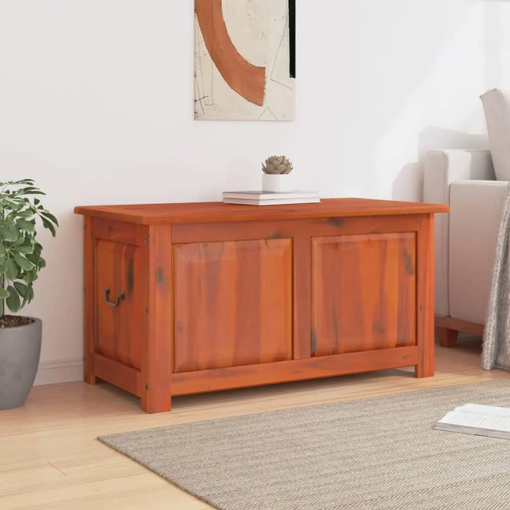 Storage Chest Brown Solid Wood Organiser Bedroom Living Room