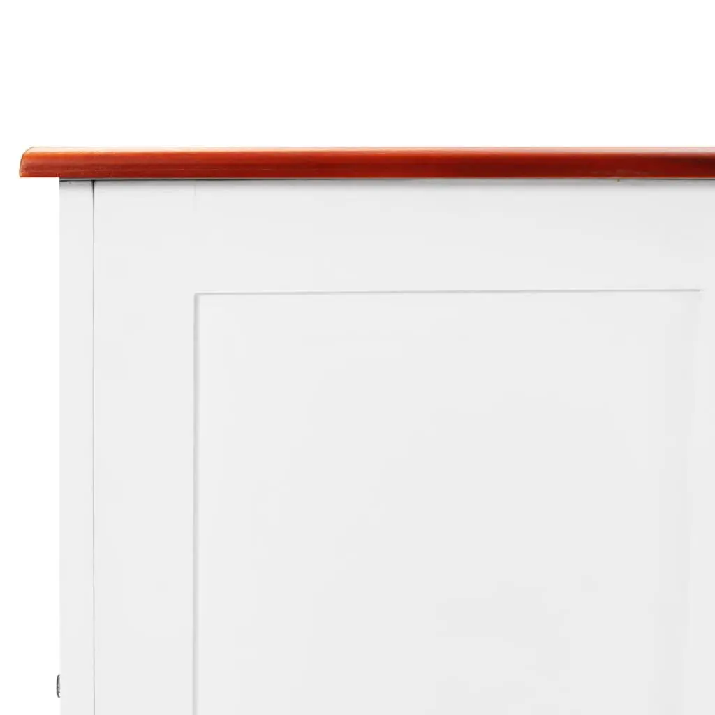 Storage Chest with Lid Acacia Wood White Living Room Bedroom Organization