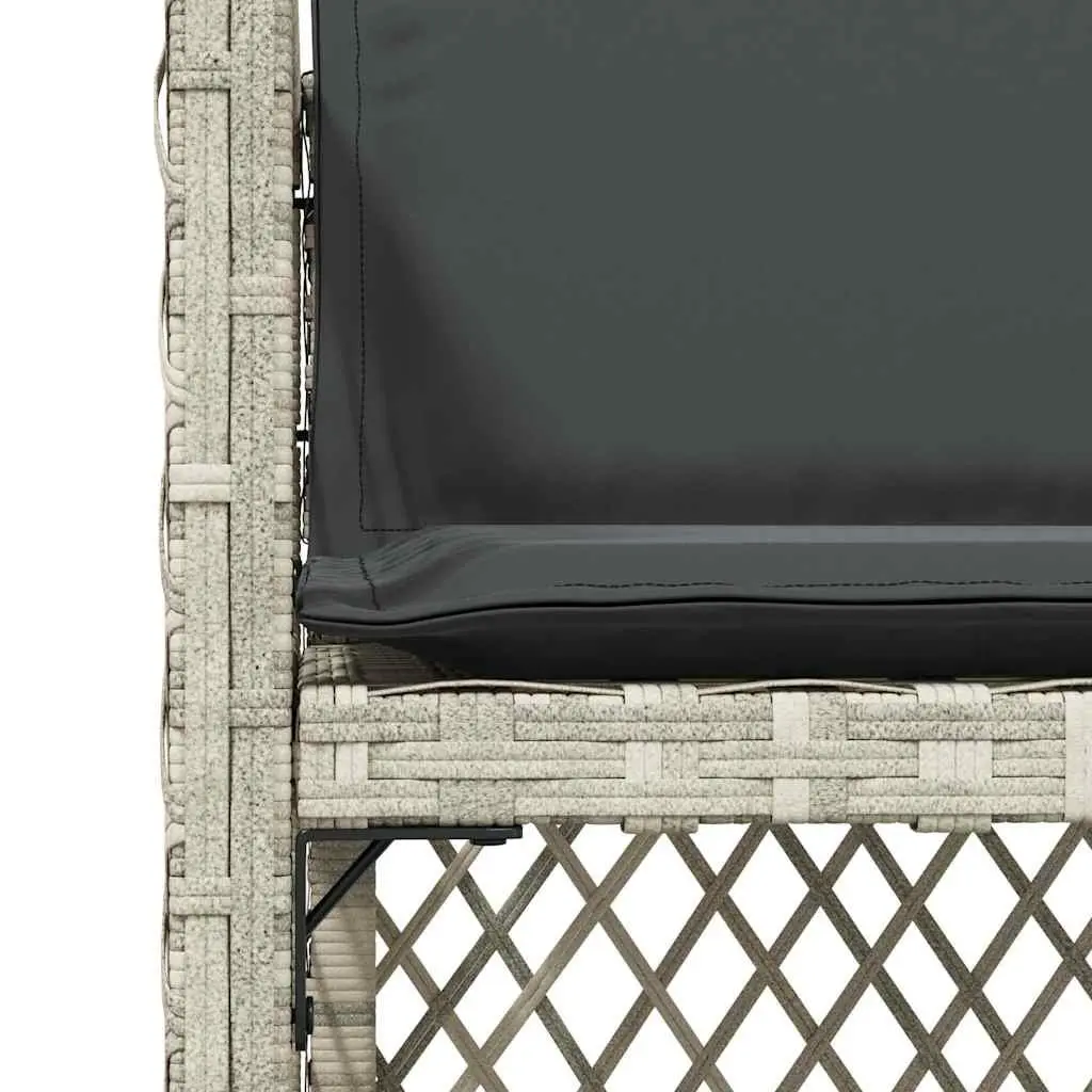 Garden Chairs Outdoor Seating 4 Piece Grey Poly Rattan Folding