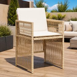 Comfortable 4-piece Outdoor Garden Chairs with Cushions