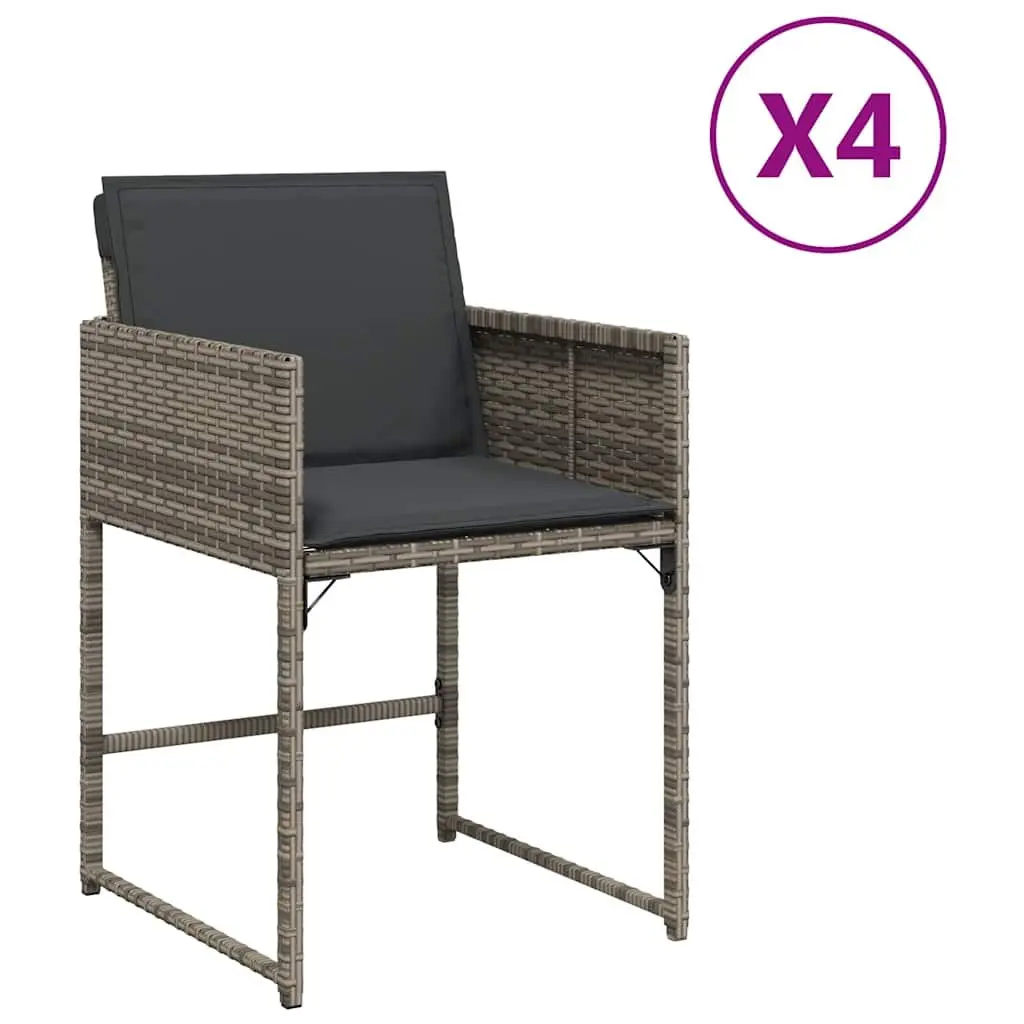Outdoor Chairs Set of 4 with Removable Cushions