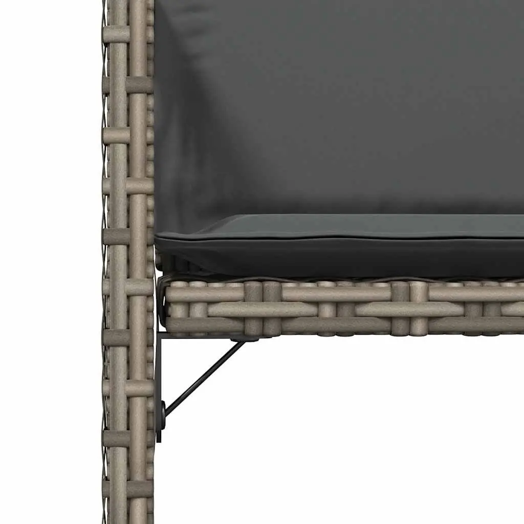 Outdoor Chairs Garden Seating 4 Piece Grey Poly Rattan Furniture Set