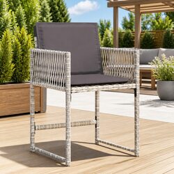 Comfortable Grey Rattan Chairs Set of 4 for Your Patio