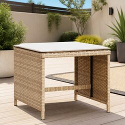 Affordable Comfort with 4 Beige Garden Stools