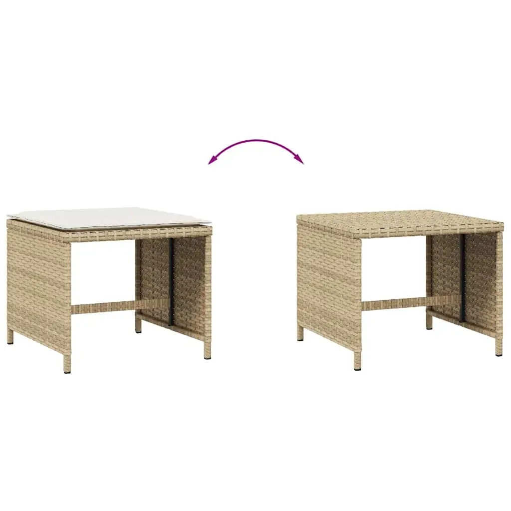 Garden Stools 4 pcs Outdoor Foot Rests 41x41x36 cm Beige