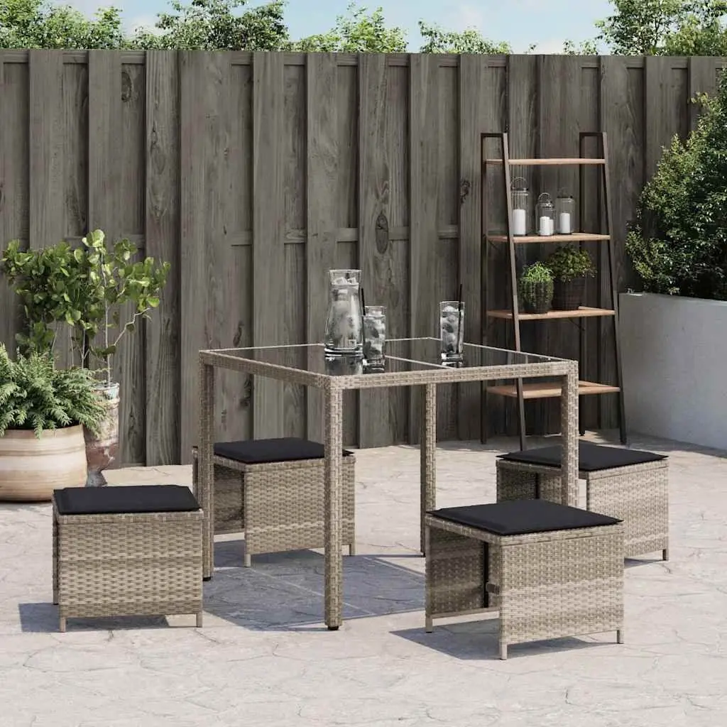 Garden Stools 4 Pieces Outdoor Seating 41x41x36 cm Grey