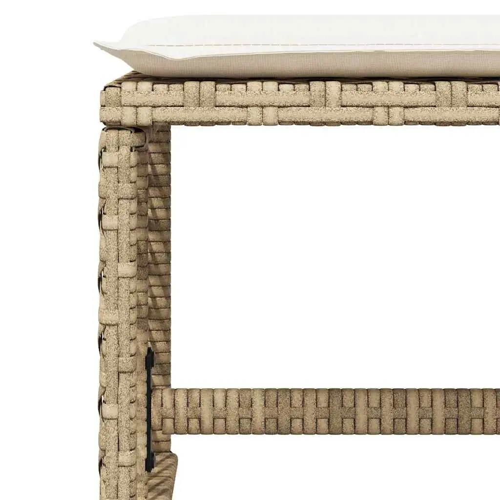 Garden Stools Outdoor Foot Rests 41x41x36cm Beige 4 Pieces