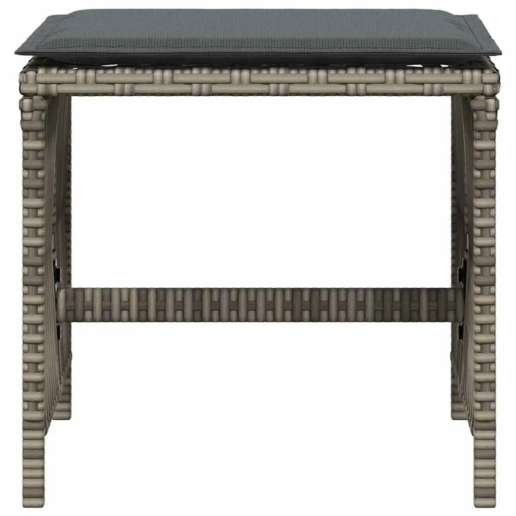 Garden Stools 4 Piece Outdoor Foot Rests 41x41x36 cm Grey