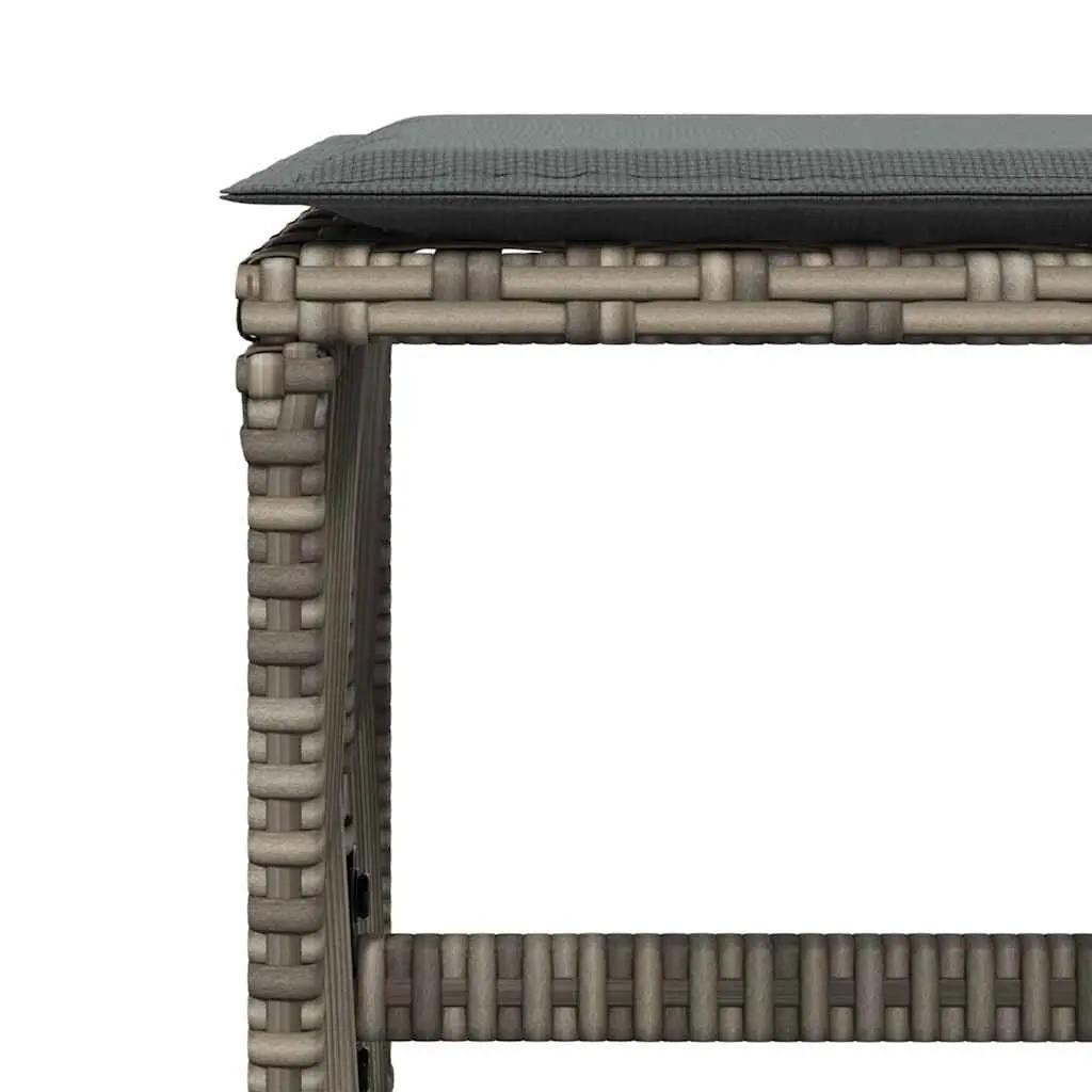 Garden Stools 4 Piece Outdoor Foot Rests 41x41x36 cm Grey