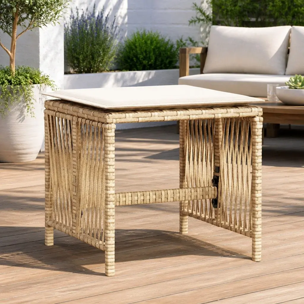 Outdoor Garden Stools with Cushions 4 pcs Set