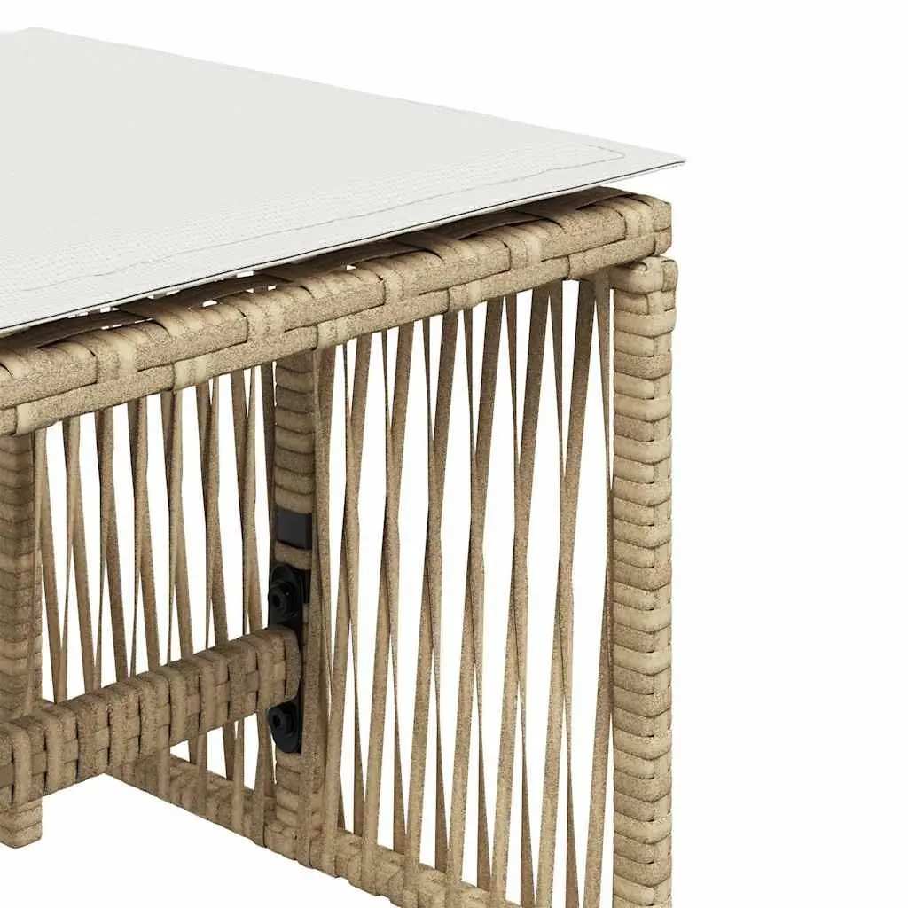 Garden Stools Outdoor Seating 4 Piece Beige Patio Furniture Set