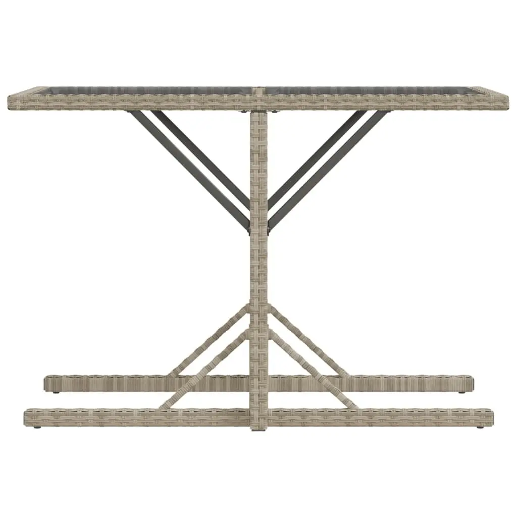 3 Piece Bistro Set Outdoor Seating Grey Poly Rattan Chairs Table Garden Patio Furniture