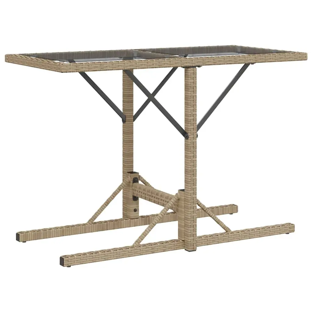 3 Piece Bistro Set Outdoor Furniture Beige Poly Rattan Cushions Table
