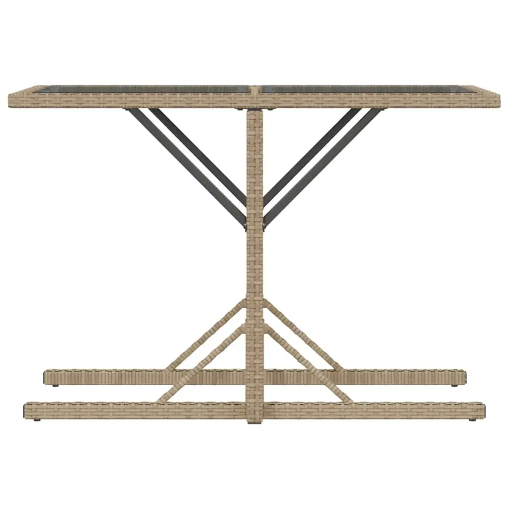 3 Piece Bistro Set Outdoor Furniture Beige Poly Rattan Cushions Table