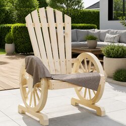 Comfortable Solid Wood Adirondack Chair for Relaxation