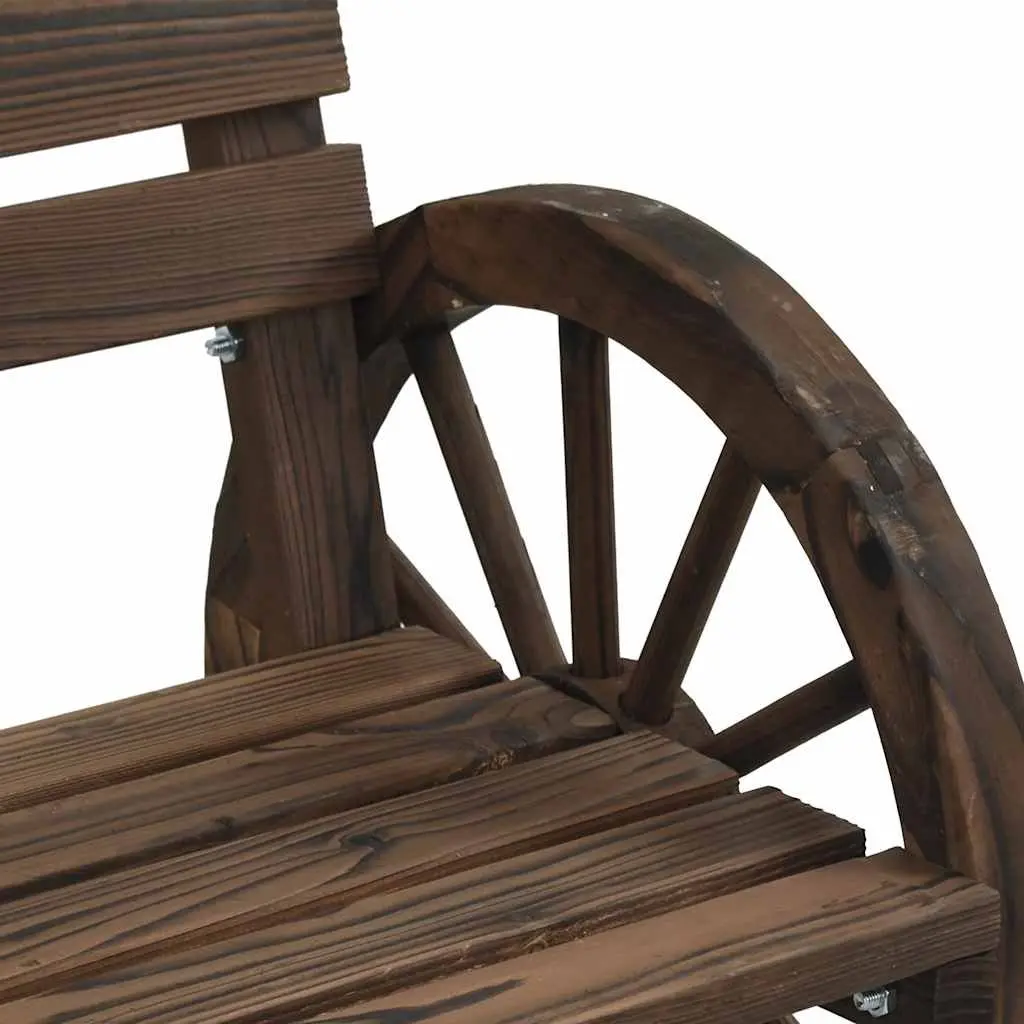 Outdoor Garden Chairs Solid Wood Fir Brown Patio Seating 2 Piece