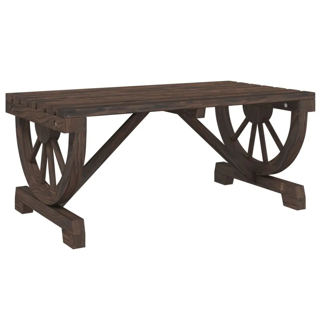 Garden Coffee Table Outdoor Furniture Solid Wood Fir Brown 90x50x40 cm