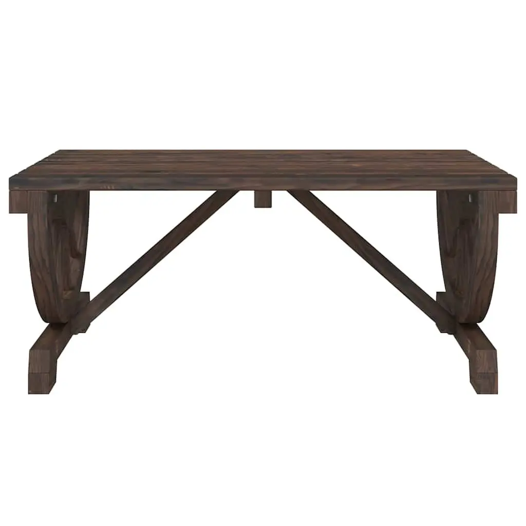 Garden Coffee Table Outdoor Furniture Solid Wood Fir Brown 90x50x40 cm