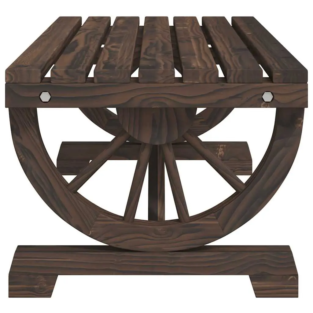 Garden Coffee Table Outdoor Furniture Solid Wood Fir Brown 90x50x40 cm