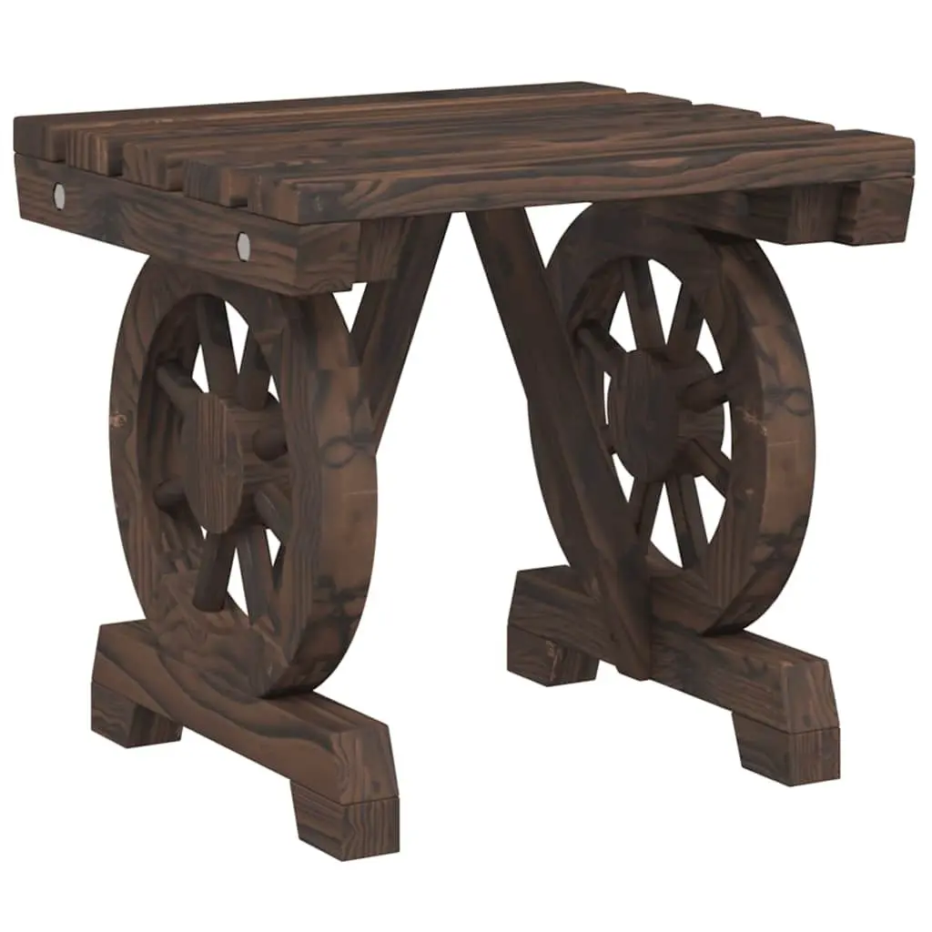 Outdoor Garden Footstool Ottoman Solid Wood Fir Brown 40 x 36.5 x 38.5 cm