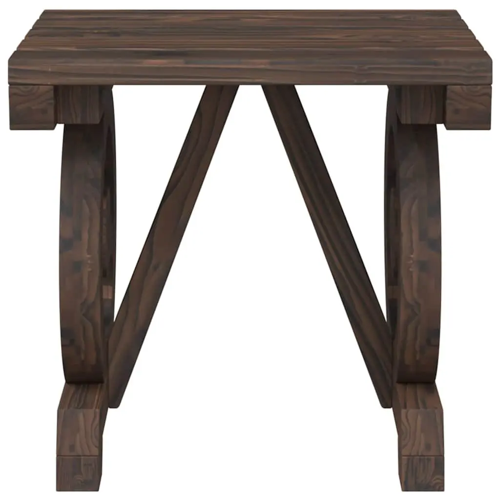 Outdoor Garden Footstool Ottoman Solid Wood Fir Brown 40 x 36.5 x 38.5 cm