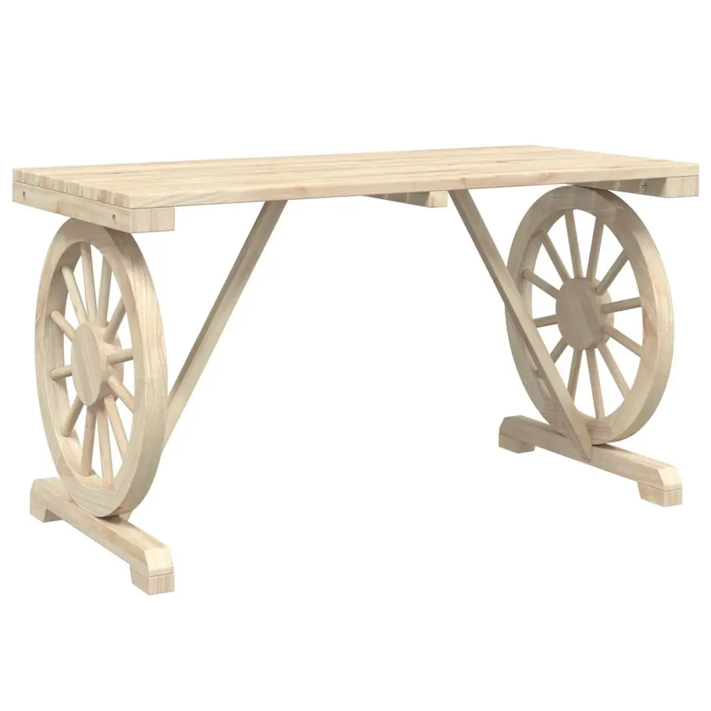 Solid Wood Garden Table 115x55x65cm Fir Outdoor Patio Dining Furniture