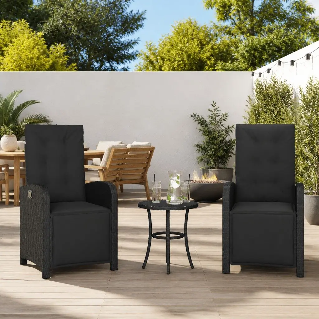 Outdoor Reclining Garden Chairs 2pcs Set