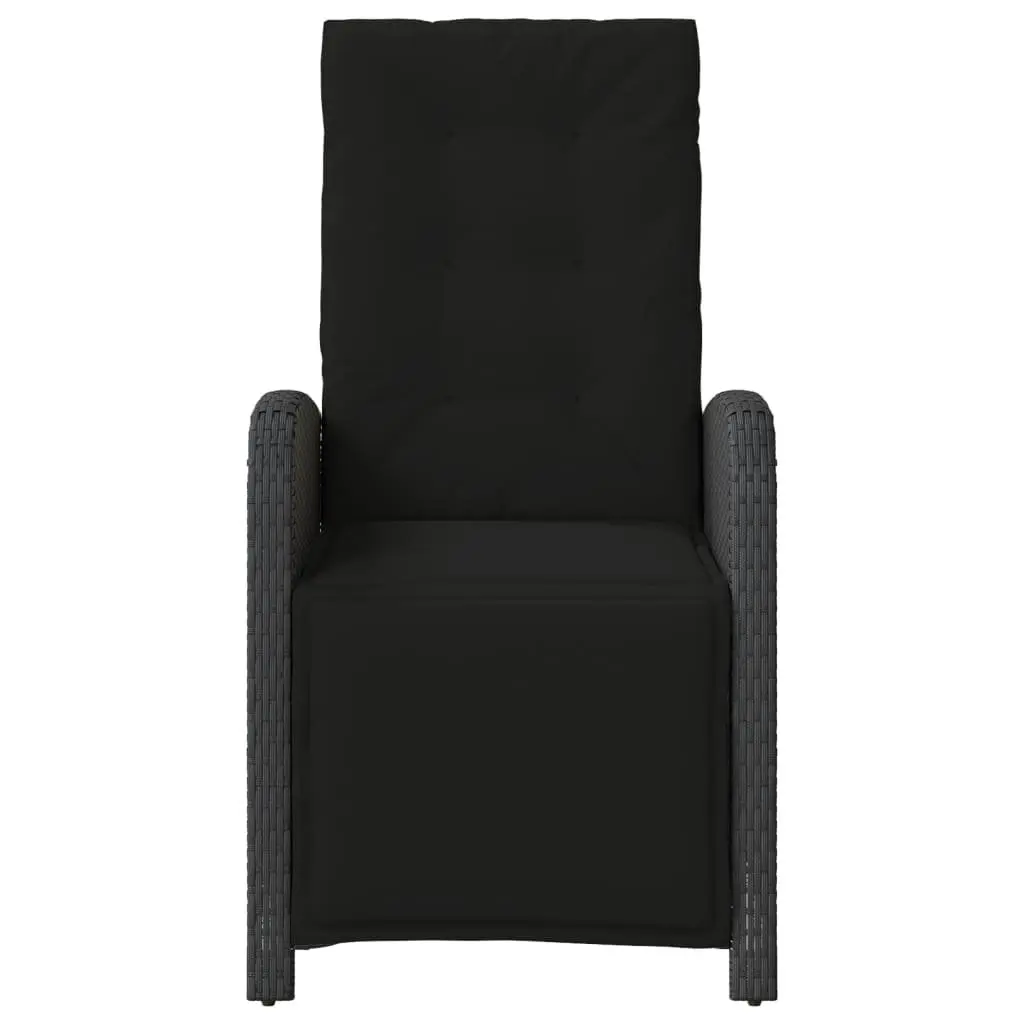 3 Piece Bistro Set Outdoor Garden Furniture Cushioned Black