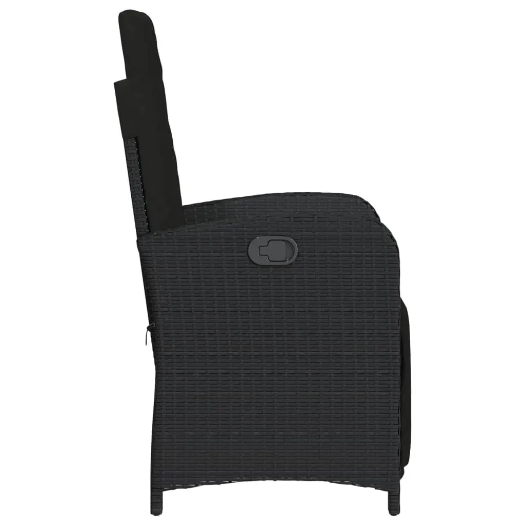 3 Piece Bistro Set Outdoor Garden Furniture Cushioned Black