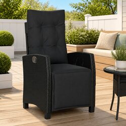 Comfortable Outdoor Reclining Garden Chair with Footrest
