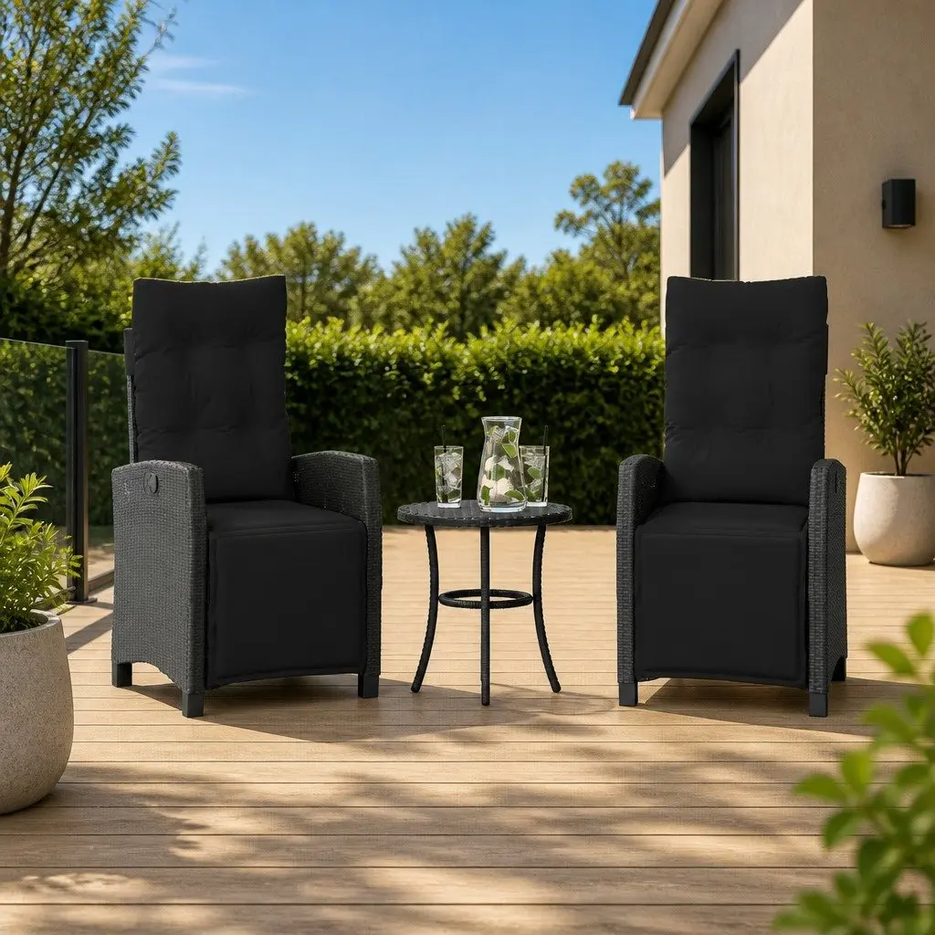 Outdoor Bistro Set 3 Pieces with Easy Care