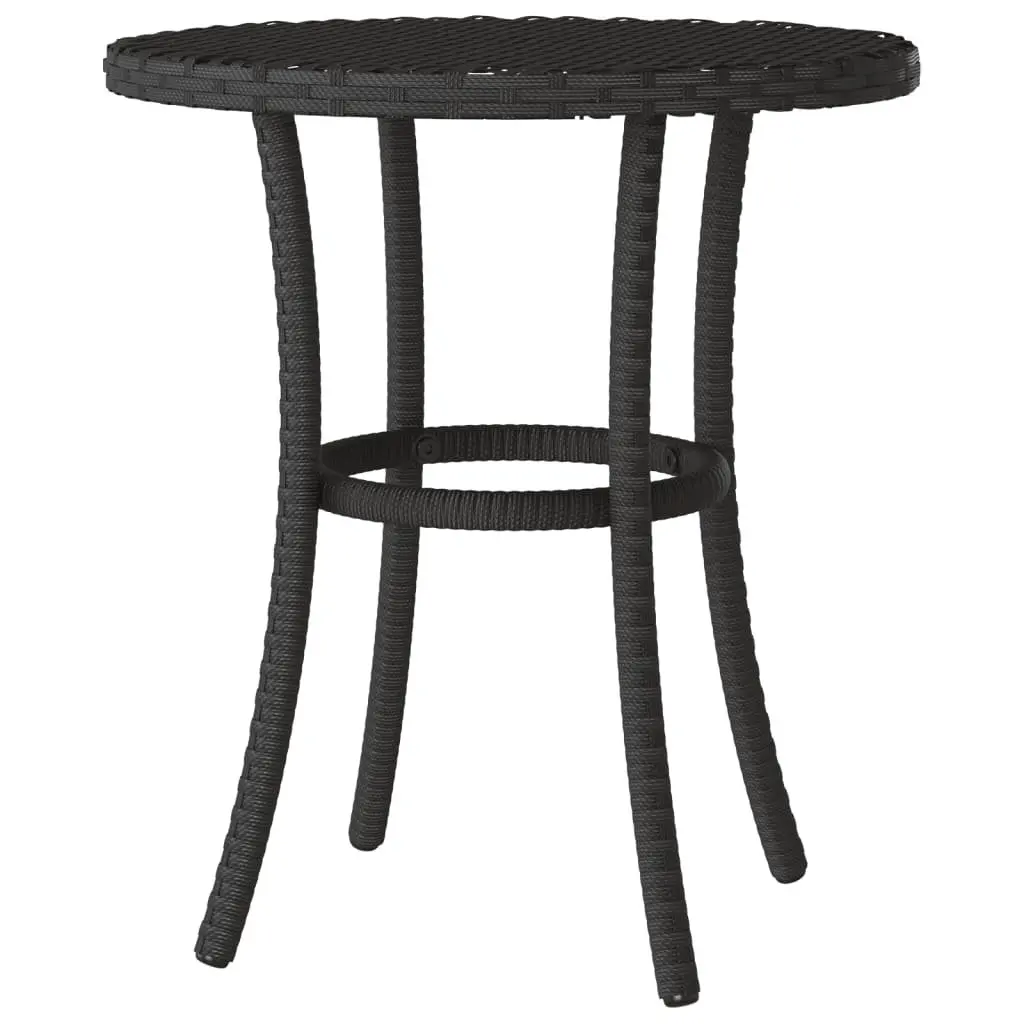 3 Piece Bistro Set Outdoor Furniture Black Rattan Chairs Adjustable Backrest Table