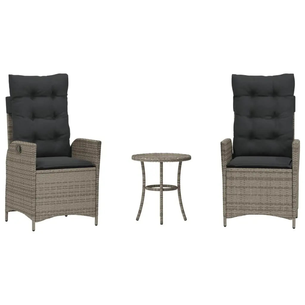 Grey 3 Piece Bistro Set