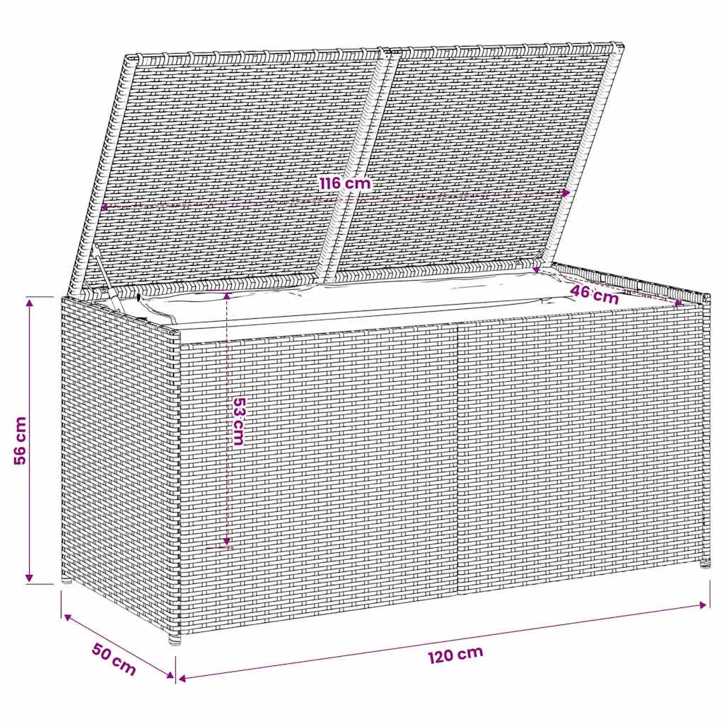283L Garden Storage Box in Brown