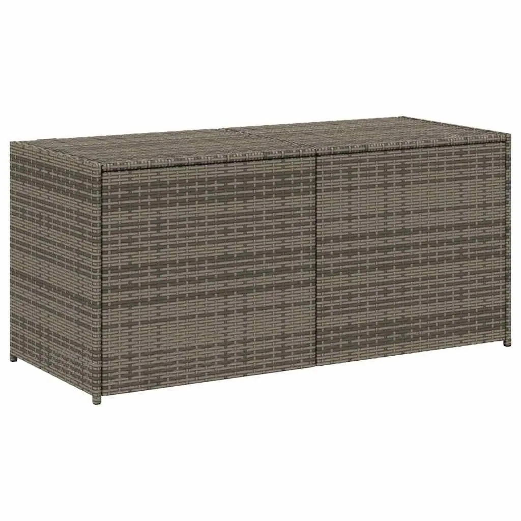 Garden Storage Box Outdoor Cushion Storage 283L Grey Poly Rattan