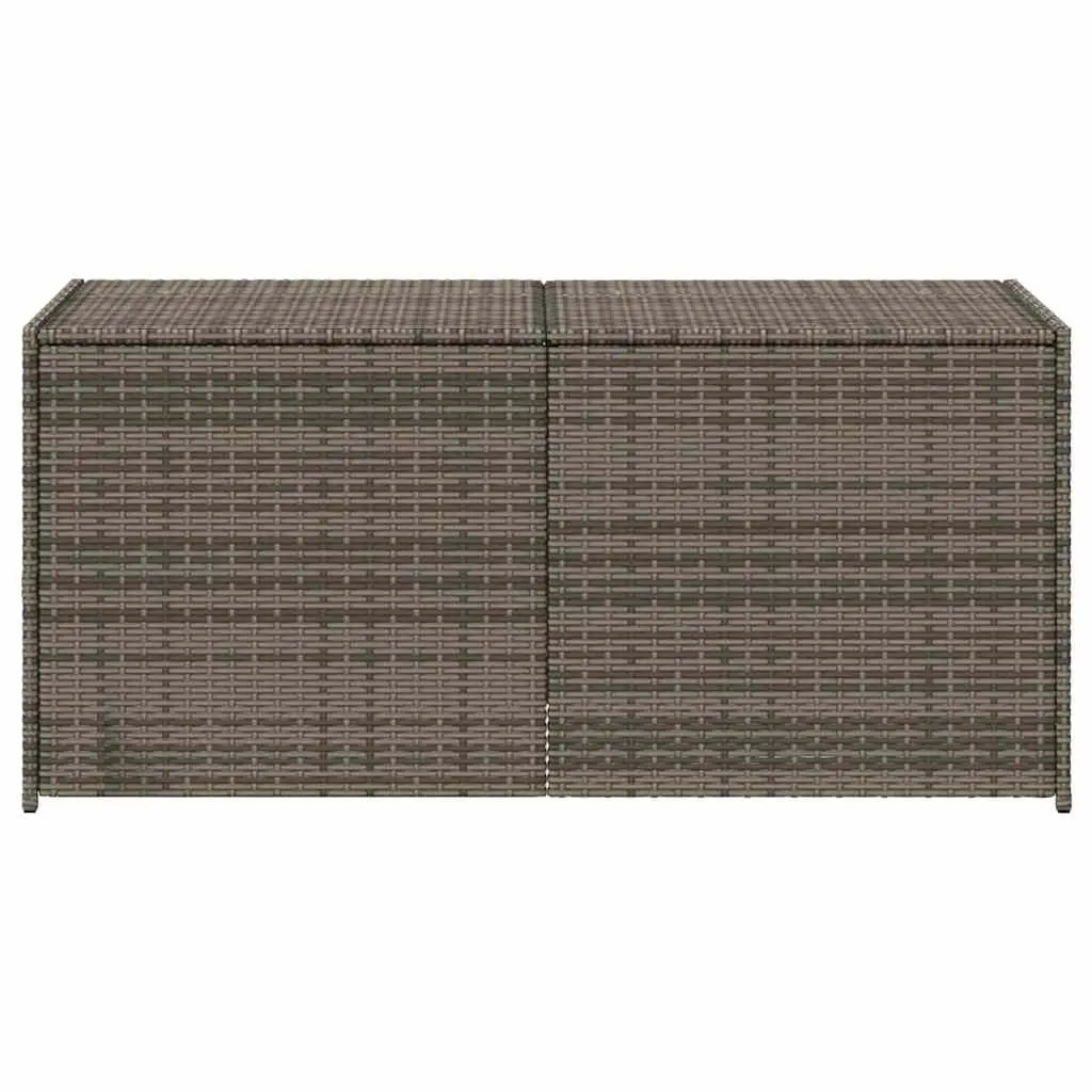 Garden Storage Box Outdoor Cushion Storage 283L Grey Poly Rattan